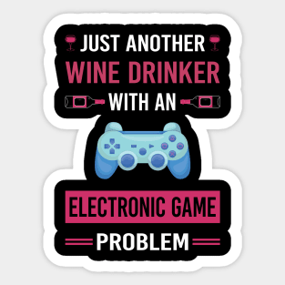 Wine Drinker Electronic Game Games Sticker